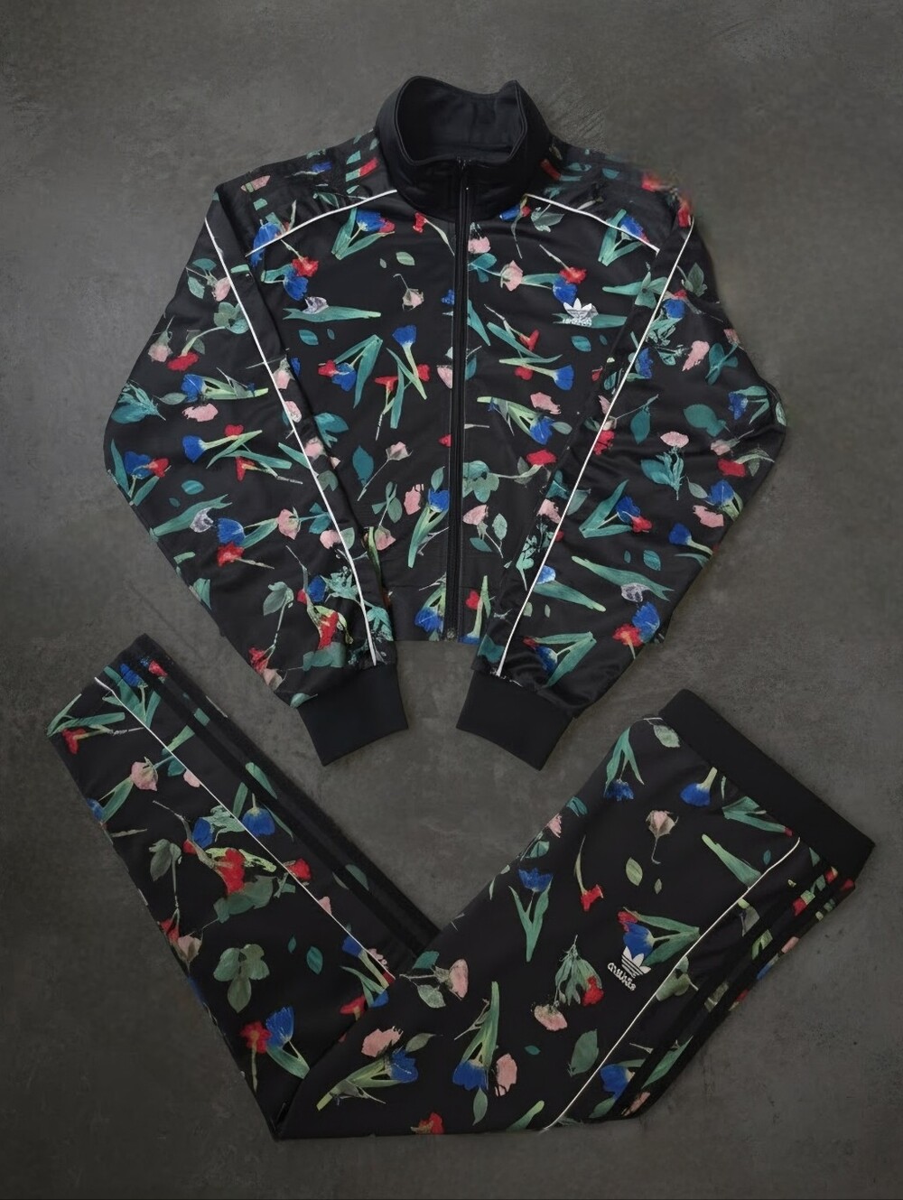 Adidas Originals Bellista All-Over Print Jacket & Leggings | Black, XL